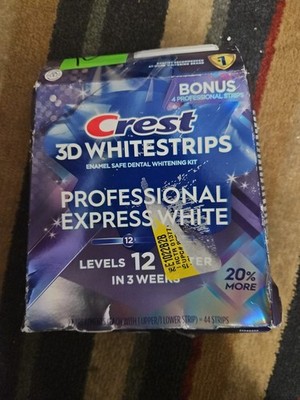 Crest 3D White Professional Express White 12 Teeth Whitening Strips 22 Treatment