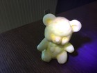 Boyd Art Glass FUZZY THE BEAR SUNFLOWER YELLOW , GLOWS — photo 3