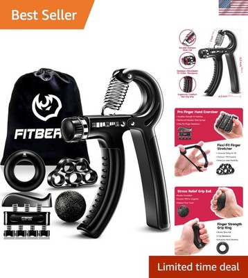 Complete Hand Strengthening Set - Adjustable Resistance Grip, Finger Exerciser