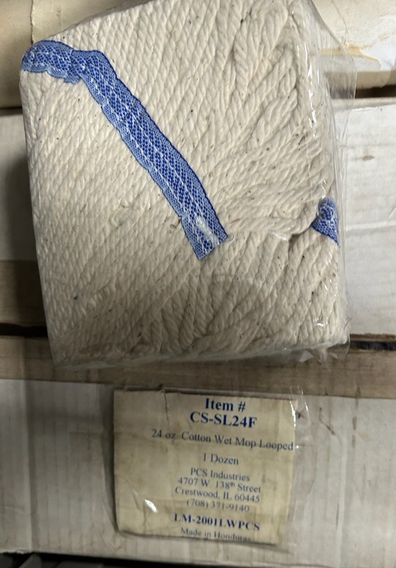 24OZ COTTON WET MOP LOOPED (LOT OF 6)