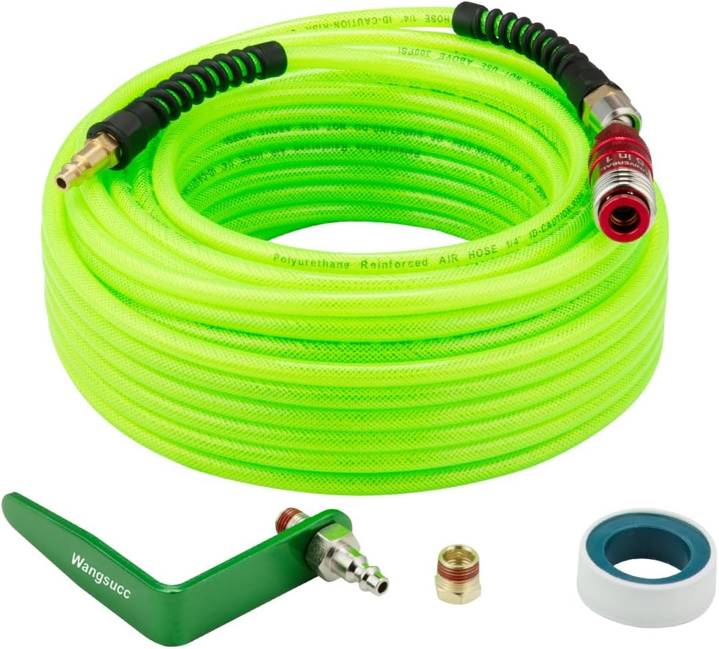 Hose 1/4 Inch &times; 100 Ft Flexible Reinforced Polyurethane (pu) Air