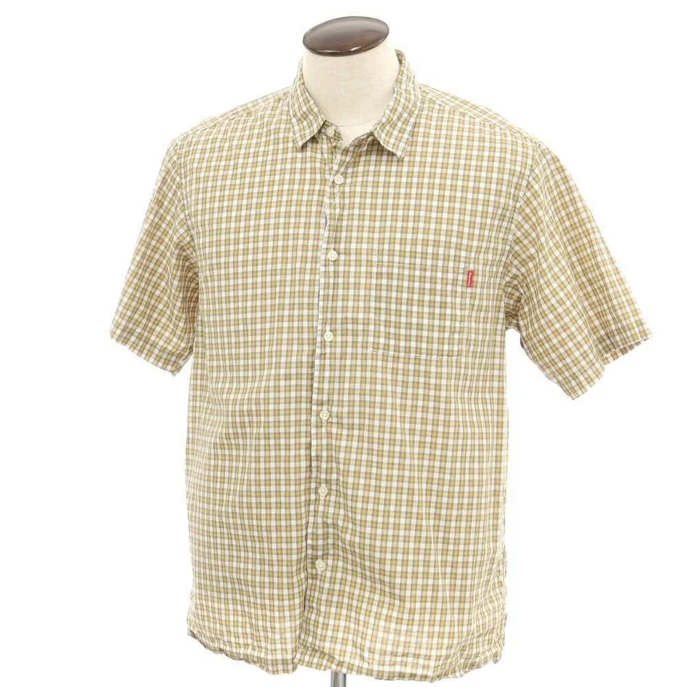 Chemise manches courtes Supreme 2019 SS à carreaux blanc jaune occasion