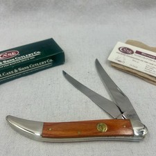 Case Large Texas Toothpick Long Tail - 2009 Teak Wood Anchor Shield - 2 Blade