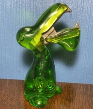VTG Pelican Bird Staple Remover Y2K - Koziol Office Translucent Lucite Green 4”