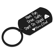 Teenager Coming of Age Gift for Teen Boys Girls Have Fun Keyring Black-dadmom