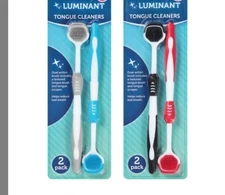 2 Pack Luminant Tongue Cleaners Silicone Brush & Scraper (U.S.)