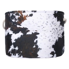 Highland Cow Nursery Baskets Large Size Western Laundry Basket with Cotton Ro...