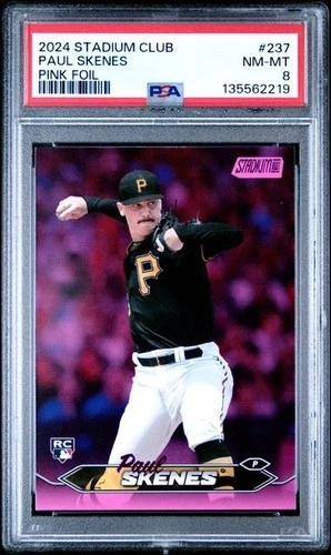 2024 Stadium Club -PINK FOIL RC- Paul Skenes (PIRATES) *PSA 8* NM-MT #237