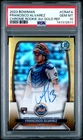 2611 Francisco Alvarez 2023 Bowman Chrome Gold Refractor RC Auto /50 PSA 10