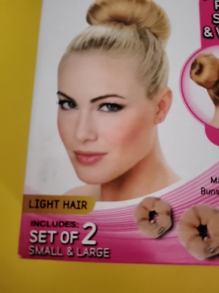 Hot Buns Set Of 2 SMALL & LARGE For Light Hair Color As Seen On Hair TV  - Image 2 of 4