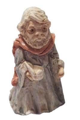Stone Critters Little SCL269 Noah Figurine 2'' T Christmas Village Holiday Decor