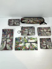 7Pc Squeeze Coin Purse Card Wallet Coin Pouch Change Holder Fintie Trees