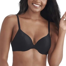 Vanity Fair Women's Full Coverage Underwire Bra in Midnight Black, Nylon, 34DD