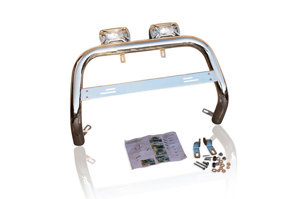 Bull Bar Mit Spot Lampen FüR Mitsubishi Pajero Shogun 2005-2015, Abnehmbar-image