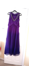 BRAND NEW M&S PER UNA PURPLE FULL LENGTH DRESS SIZE 10