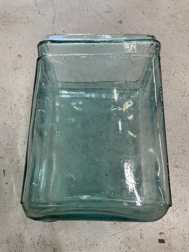 Antique KXG13 Aqua Glass Battery Jar