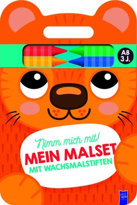 Nimm mich mit: Mein Malset mit Wachsmalstiften 3+ (Cover Katze) | Taschenbuch