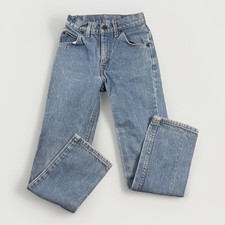 Vintage Levi's 405 Orange Tab Slim Fit Jeans Made in USA W25 L27
