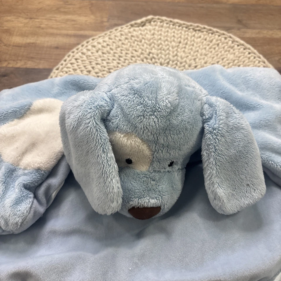 Manta de seguridad de felpa Gund Baby Huggybuddy Spunky Dog Lovey Blue Foto 4 de 4