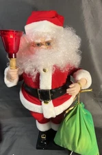 ANIMATED SANTA CLAUS & BELL CHRISTMAS FIGURE TELCO MOTION-ette 24 Inch W/Video
