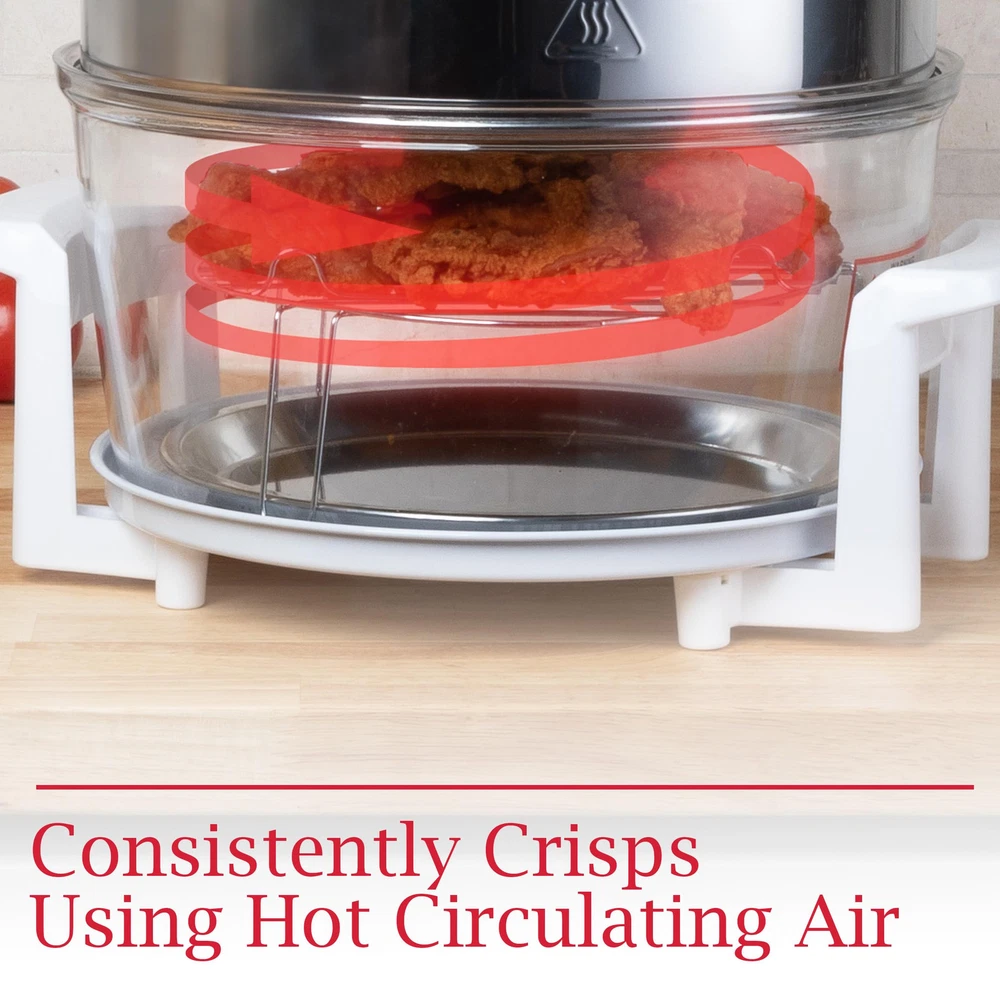 Powerful 12-17 Quart Halogen Air Fryer Oven with Accessories & Timer