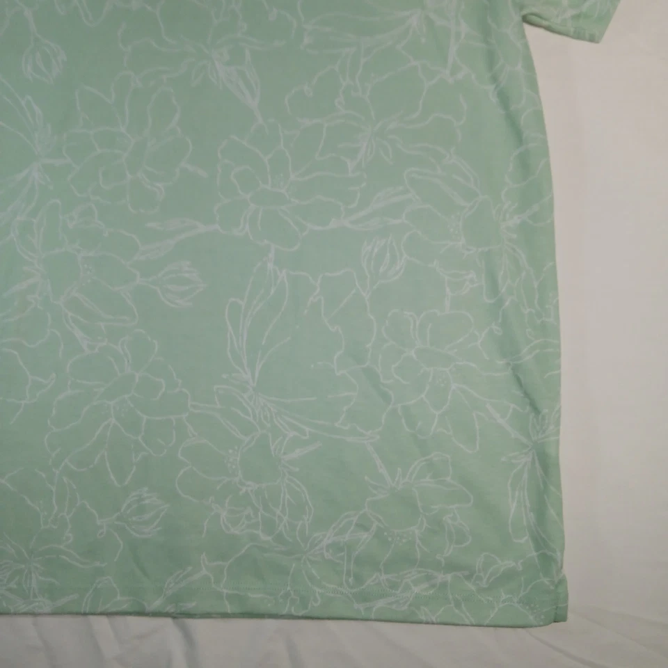 APT. 9 Polo Hombre Grande Verde Estampado Floral Manga Corta Elastizado... Foto 4 de 4