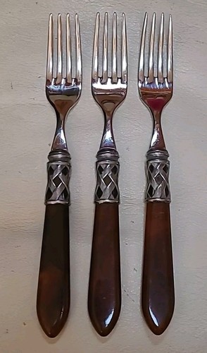 Vietri Aladdin Brilliant Tortoise DINNER FORK Flatware 18/10 Stainless - Picture 2 of 5