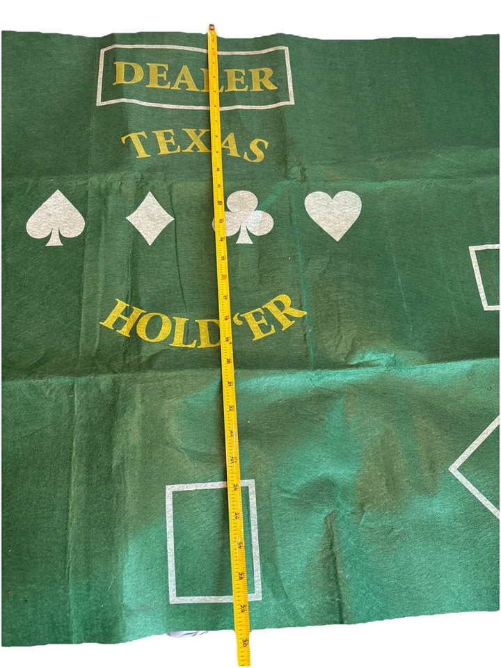 Cubierta portátil de fieltro de alfombrilla verde diseño de mesa Poker Texas Hold'em Hold'em Hold're Foto 3 de 4