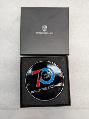 PORSCHE WAP0507100K ORIGINAL 70TH ANNIVERSARY GRILL BADGE #1196