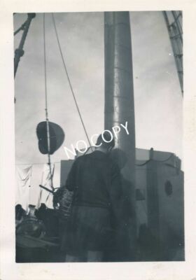 Photo WKII Mine Escort Boat Search Flotilla M 3809 Sailors On Board France F1.29
