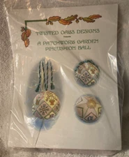 Twisted Oaks Designs~ Patchwork Garden- Pincushion Ball Mostly Finished  OOP
