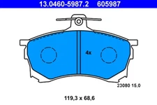 ATE 13.0460-5987.2 brake pad set, disc brake for Mitsubishi