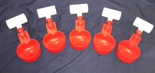 🐥5 Chicken Auto Fill Watering Cups & Tees Poultry Drinker Waterer Duck Quail 🐔 - Picture 1 of 6