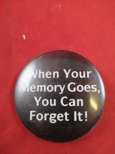 VINTAGE COUNTER CULTURE MEMORY LOSS- HIPPIE PIN BACK BUTTON FUNNY CAUSE 70s - Picture 2 of 8