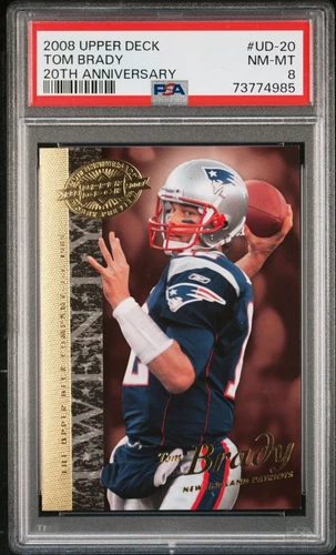 Tom Brady - 2008 Upper Deck 20th Anniversary   PSA 8