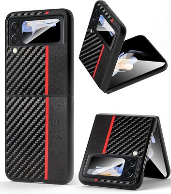 Samsung Galaxy Z Flip 4 5G Carbon Handy Hülle Slim Tasche Schutz Etui Cover Case