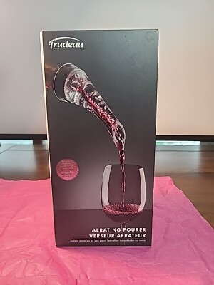 Trudeau Aroma Aerating Pourer with Stand Red Wine Bottle Aerator Spout