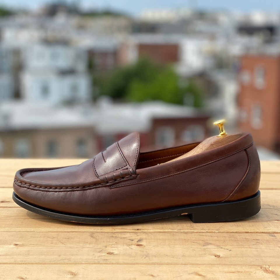 Brooks Brothers Westport Penny Loafers Size 10 D Brown Leather Shoes