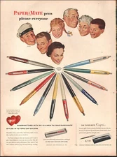 1955 Vintage ad Paper mate pens retro writing utensils Price Art   04/27/24