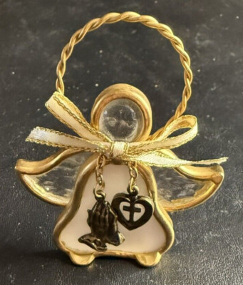 Golden Wyatt Stained Glass Suncatcher Charms Guardian Angel 3  Window Ornament