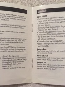 Davis Cup Tennis manual Turbo Grafx 16