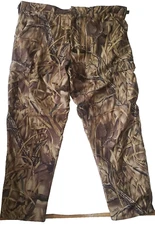 Mad Dog Gear Stearns XXL Camo Lined Hunting Pants Mossy Oak Suspenders Zipper