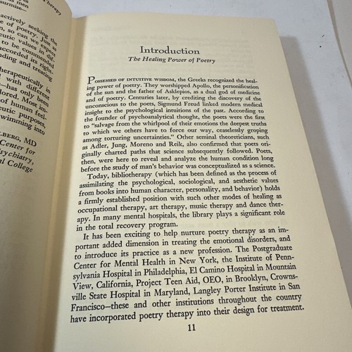 Poetry Therapy by Jack J. Leedy 1969 Hardcover – Vintage Psychotherapy Book - Picture 7 of 15