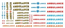 1:24 1:25 G scale model ambulance waterslide decals
