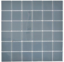 Mosaico Piastrelle vetro traslucido cristallo grigio cucina 69-0202_f |10 foglie