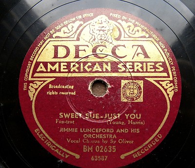 1370/ JIMMIE LUNCEFORD-Sweet Sue, just you-SWING-Down by the old 78rpm Schellack