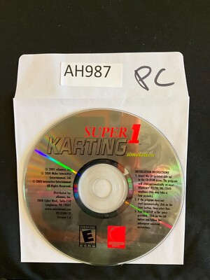 Super 1 Karting Simulation (PC, 2001) Disc Only No Case #AH987