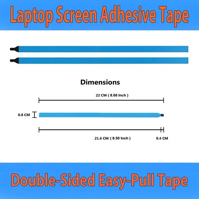 Laptop Screen Easy-Pull Adhesive Strips Double Sided Tape 15.6