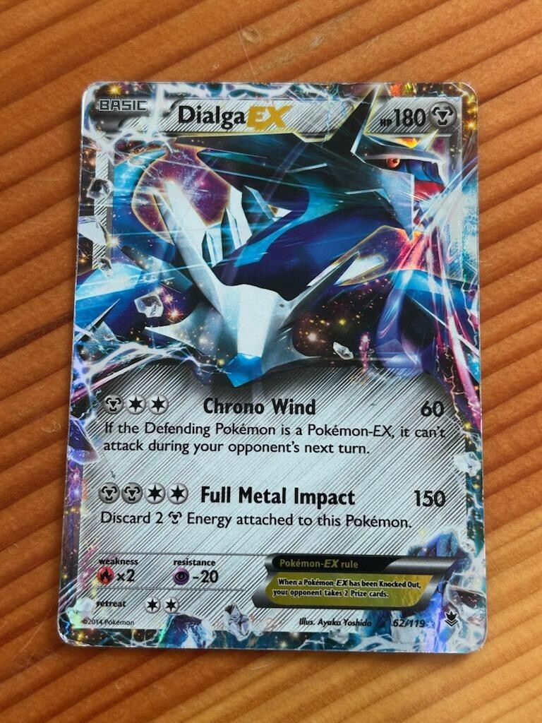 Pokemon Dialga EX 62/119 Phantom Forces Ultra Rare Holo - MP