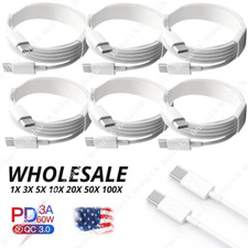 60W USB-C to USB-C Cable PD Fast Charger 3/6Ft Lot For Samsung iPhone 15 16 17